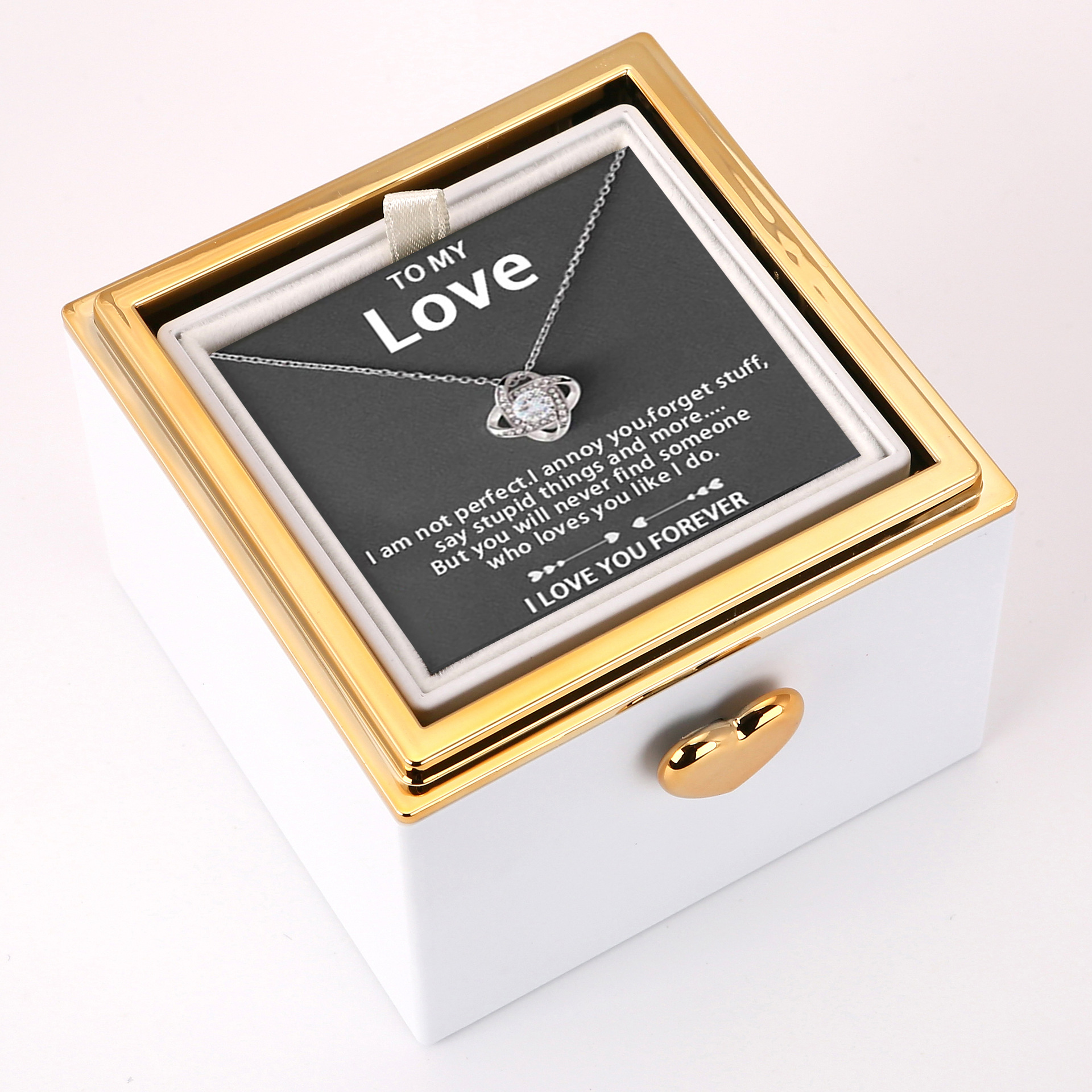 Necklace (Silver) + Card White Box