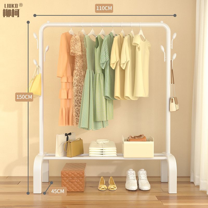 110cm long single-pole U-shaped white