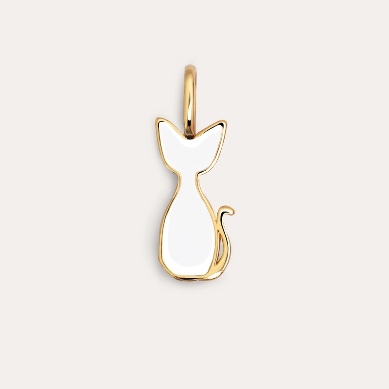 Gato blanco dorado