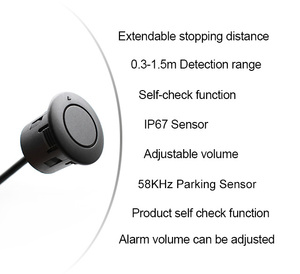 Kit de sensores de estacionamiento de automóviles 2 o 4 sensores, sistema de estacionamiento con zumbador, alerta de sonido, 12V - Product Image 1