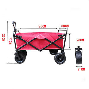 4 पहिया आउटडोर कैंप फायर पार्टी ढहने योग्य पोर्टेबल पिकनिक वैगन कार्ट फोल्डेबल कैंपिंग ट्रॉली - Product Image 5