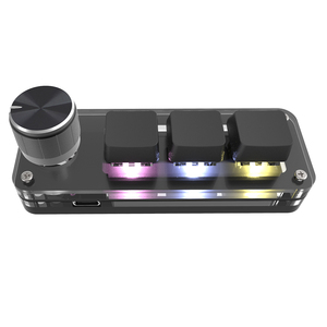 Teclado mecánico de Macro perilla de programación con luz RGB, miniteclado de juegos personalizado, PS, Hotswap, Macropad