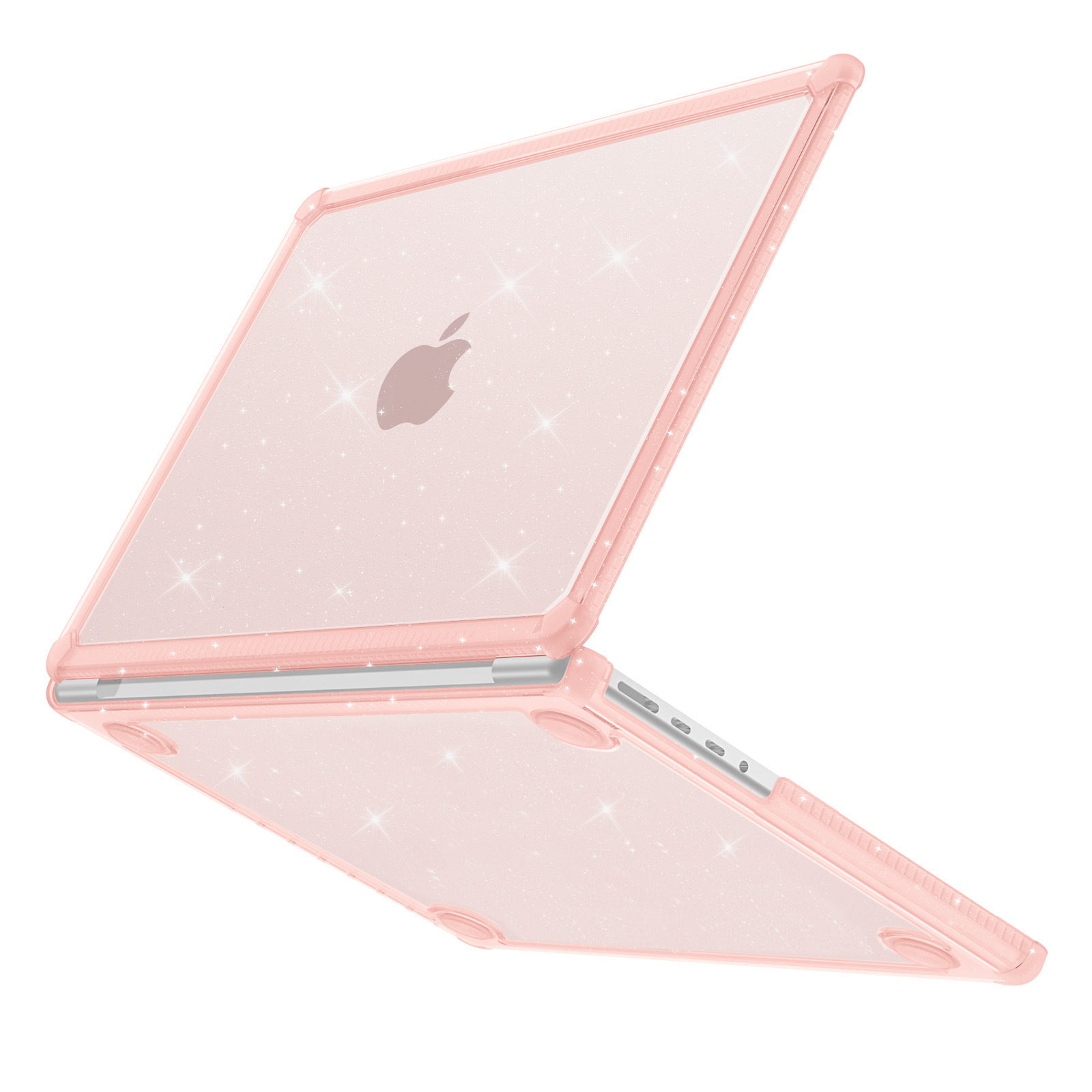Rose transparent pailleté