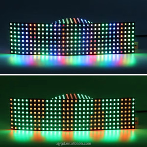 WS2812B RGB Flexibel 16x16 8x32 256Leds Pixel Panel Matrix Bildschirm LED-Modul WS2812 IC ECO Individuell adressierbar DC5V