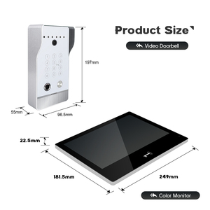 10.1inch 2-wire <strong>Video</strong> <strong>Intercom</strong> Kit Wi-Fi <strong>Video</strong> DoorPhone <strong>System</strong> Touch Screen Monitor <strong>Intercom</strong> <strong>System</strong> With Motion Detection - Product Image 4