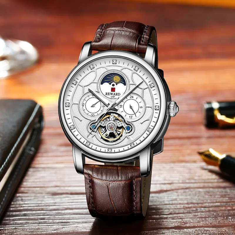 Reward Alibaba Cheap luxury analog mechanical watch kit Private label casual stylish automatic mechanical watch
