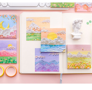 Printing <strong>Cubes</strong> Promotional Hot Sale Sticky <strong>Note</strong> <strong>Pad</strong> Creative Colorful Memo <strong>Pad</strong> Oil Painting Sticky <strong>Notes</strong> - Product Image 4