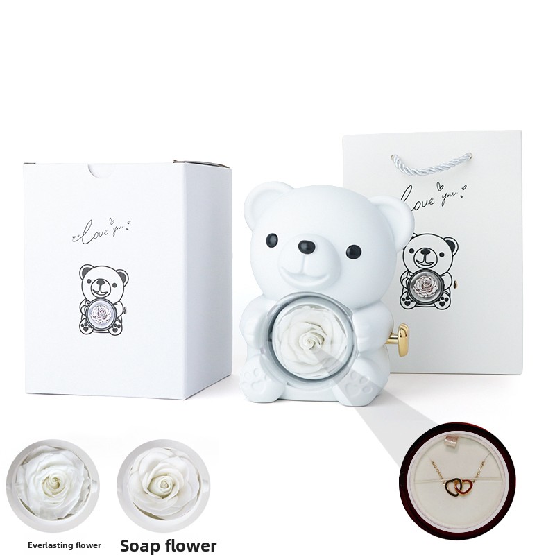 White with a Necklace and a Greeting Card