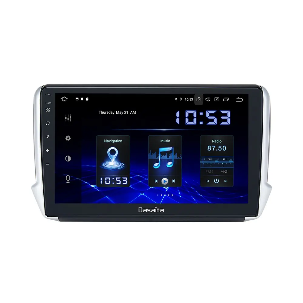 Autoradio android 10, dsp, WIFI, navigation GPS, lecteur dvd, USB, stéréo, pour voiture Peugeot 208, 2008, 2012, 2013, 2014, 2015, 2016, MAX10