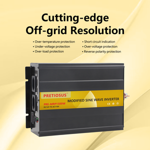 Pretiosusインバーター1500W 12v/24v/48v Dc to Ac 110v/230v修正正弦波パワーコンバータ - Product Image 2