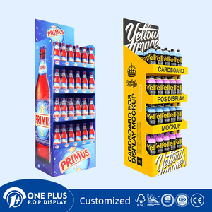 Chất lượng cao các tông sóng hiển thị đứng bán lẻ sàn hiển thị đứng tùy chỉnh uống bia rượu chai nước Rack hiển thị - Product Image 2