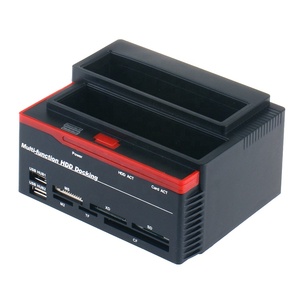 Fabrika OEM çok fonksiyonlu çift Bay Sata 2.5 3.5 inç USB2.0 IDE/SATA harici HDD sabit disk yerleştirme istasyonu kart okuyucu HUB - Product Image 1