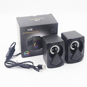 Venta caliente Usb con cable Rgb Iluminación colorida Altavoces de computadora para computadora Audio Multimedia Usb Subwoofer Juego de escritorio Audio - Product Image 1