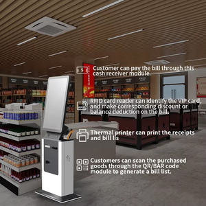 32 inch màn hình cảm ứng thông minh tự dịch vụ khách sạn kiểm tra và kiểm tra kiosk với đầu đọc thẻ tín dụng máy quét thanh toán thiết bị đầu cuối - Product Image 6