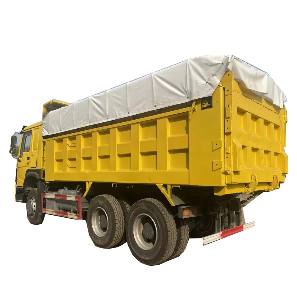 Iyi durumda kullanılan Sinotruk howo 6x4 damperli/damper/damperli kamyon ile branda 10 tekerlekli kullanılan dizel kamyon satılık