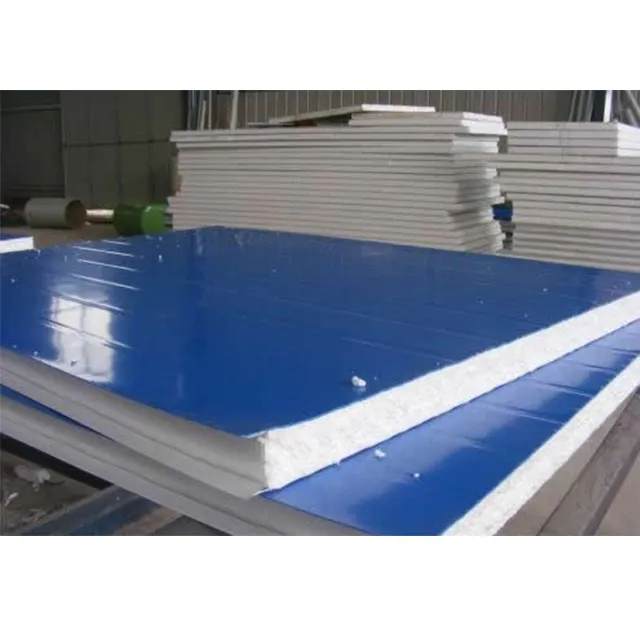 Shunda Manufacturing Metal Color Steel Isolated EPS Roof Sandwich Panel Roll Formando Linha De Produção