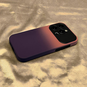 シンプルなデザインiPhone15 Pro Max 14 13 12 11 XSXRグラデーションカラーフロスト耐衝撃カバー用大型ウィンドウ電話ケース - Product Image 3