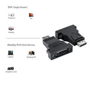 Compact DP to <strong>DVI</strong>-I Dual Link Adapter 1080p - DP to <strong>DVI</strong> <strong>Monitor</strong>/Display Adapter Dongle - Product Image 3