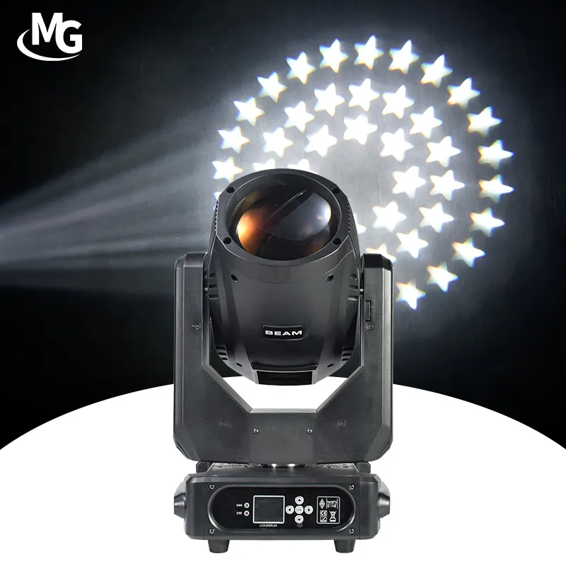 Super Beam Lighting 295W 9R DMX Stage Beam Luz con cabezal móvil para DJ Live House Stage Club Wedding