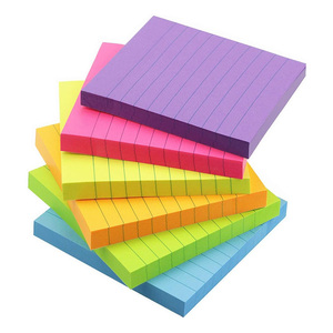 Bloc de notas de papelería escolar impreso personalizado, Cubo de notas autoadhesivo, línea reciclable, notas adhesivas elegantes - Product Image 1