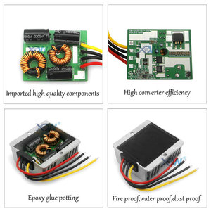 5A 120W 24v carrinho de golfe 9 ~ 36V entrada larga 12V 24V para 24V conversor regulador de tensão redutor transformador