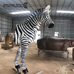 Vườn sợi thủy tinh động vật Nhà cung cấp tùy chỉnh kích thước cuộc sống sợi thủy tinh pinto ngựa tượng - Product Image 1