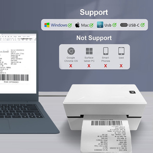 Fabrika stok 110mm Mini termal yazıcı Inkless 4x6 e-ticaret irsaliye etiket ayarlanabilir yazıcı ile 203dpi çözünürlük - Product Image 2