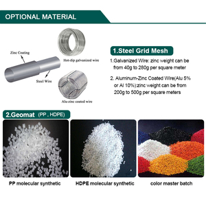 Steel Grid Geomats Steel Reinforced Geomat Gabion with Steel Grid <strong>Mesh</strong> Gabion <strong>Wire</strong> with Plastic <strong>Mesh</strong> - Product Image 4