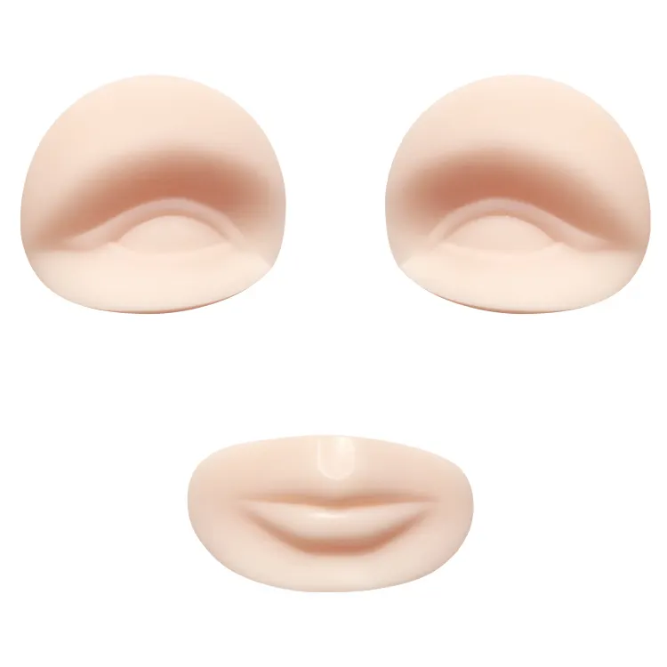 FAMISOO Real Human Silicone PMU Mouth Mold 3D sopracciglio Lip Practice Skin per Academy Microblading