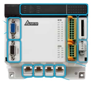 Delta-controlador de lógica con Ethernet, compatible con tarjetas SD, serie DVP MC, PLC, DVP15MC11T - Product Image 1