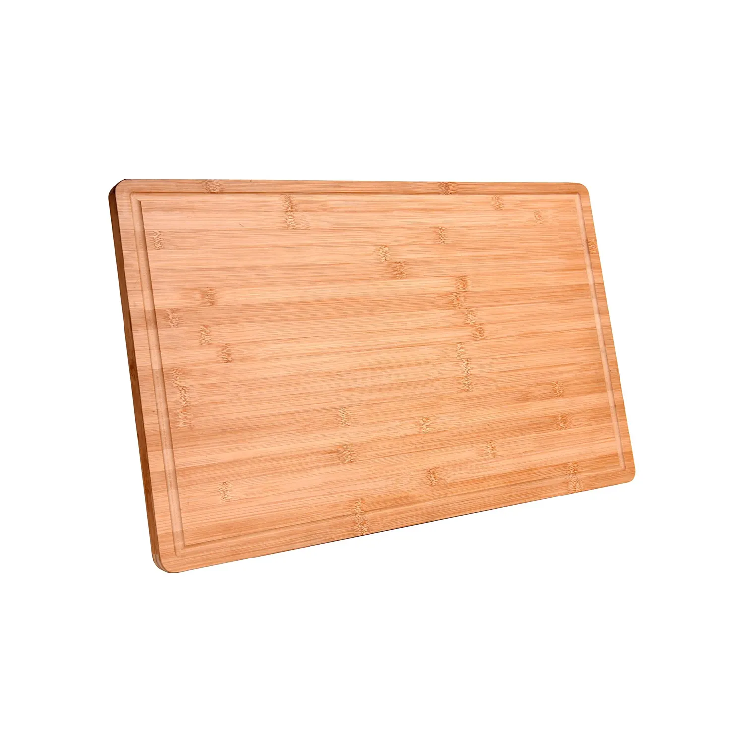 XXXL planche à découper en bambou 24x16 pouces plus grand poêle planche à découper en bois pour dinde BBQ viande légumes avec jus