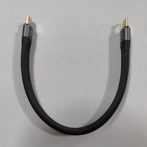 USB4ข้อมูลการชาร์จเร็ว Type-C ตัวผู้กับตัวผู้ส่ง40GB ธันเดอร์โบลท์ USB 4แบบนุ่มแบนสั้น C กับสายต่อ USB - Product Image 6