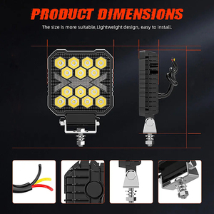 ไฟ LED 42W สี่เหลี่ยมสำหรับรถออฟโรดขนาด4นิ้วสำหรับรถบรรทุก ATV UTV ขนาด12V 24V - Product Image 6
