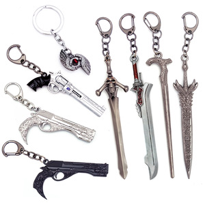 จี้รูปเกมพวงกุญแจรูปปีศาจดาบอาวุธก่อจลาจลพวงกุญแจโลหะ5อัน - Product Image 1