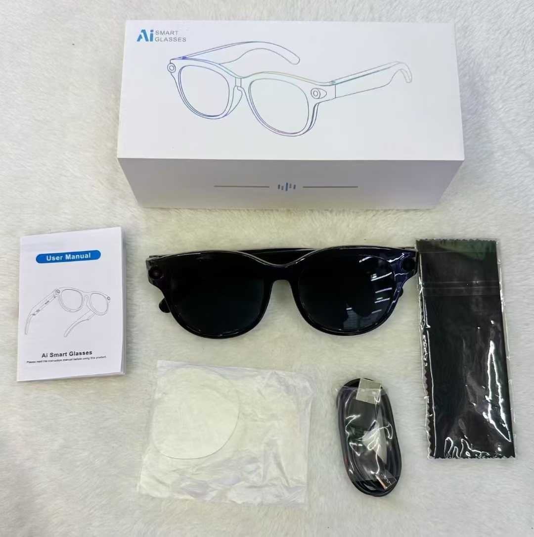 Gafas inteligentes M89 - Estilo de montura negra - Negro con azul transparente.