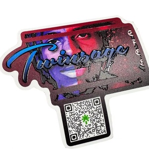 ダイカットホログラフィックステッカーカスタム防水接着ステッカーQRコードロゴステッカー - Product Image 1