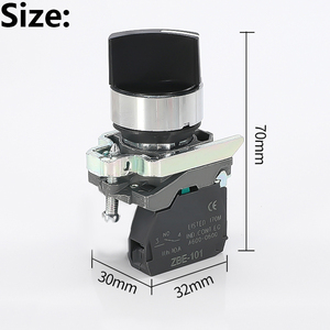 XB4 döner basmalı düğme anahtarı ile hiçbir temas BD21 standart kolu topuzu plastik Max. 10A akım - Product Image 2