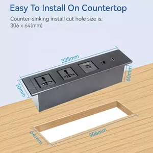 Bảng Điều Khiển Bàn Hội Nghị Đa Phương Tiện Nguồn Điện Để Bàn Đa Phương Tiện Ổ Cắm USB-C Dữ Liệu Nguồn Mô-đun Phích Cắm Tùy Chỉnh - Product Image 6