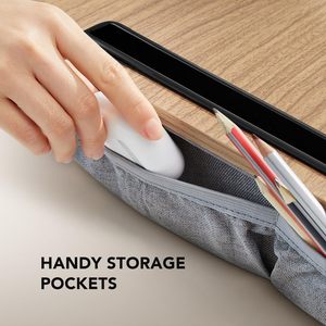 Jq Bamboe Lap Laptop Bureau <span class=keywords><strong>Computer</strong></span> Laptop Stand Boek Tablet Met Kussen Kussen Opbergfunctie Voor Thuiskantoor - Product Image 5