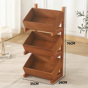 Bán buôn tùy chỉnh bằng gỗ bánh mì <span class=keywords><strong>Rack</strong></span> hiển thị cổ điển món tráng miệng bakeshop carton lưu trữ chủ sở hữu tùy chỉnh Giải pháp lưu trữ - Product Image 4