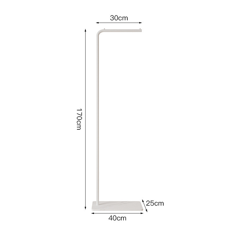 L-shaped (170) white stand with white base