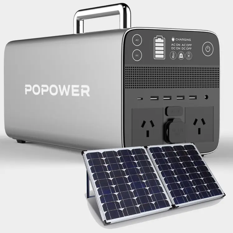 POPOWER 2023 Neues Produkt Solarenergie speichers ystem Sinus-Wechsel richter 110V 220V 1000W tragbares Solargenerator-Kraftwerk
