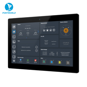 Portworld 10 inç akıllı otel dokunmatik ekran sıcaklık kontrolü KNX Panel duvar merkezi kontrol cam akıllı KNX anahtarı - Product Image 1