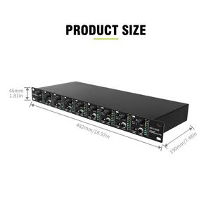 8チャンネルプロフェッショナルヘッドホンアンプライブスタジオルームモニター1Uモニターアンプ - Product Image 5