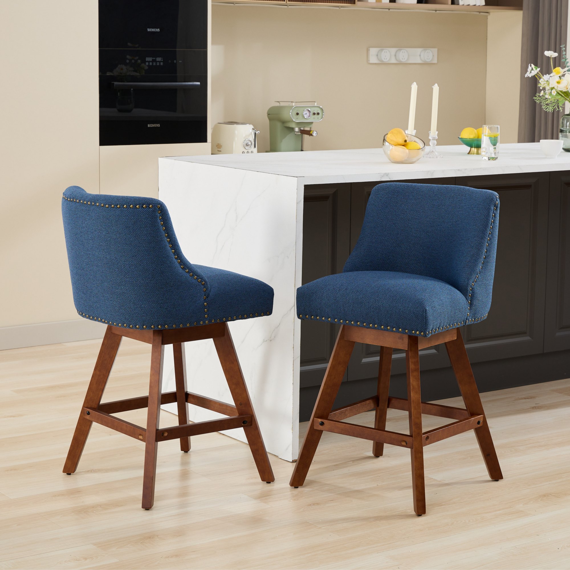 Bleu + Bois + Tissu + Mousse