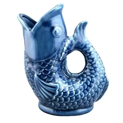 Carafe d'eau en forme de poisson, déshabillé fait à la main, en céramique, décoration de maison, vente en gros, pichet à eau en forme de coq