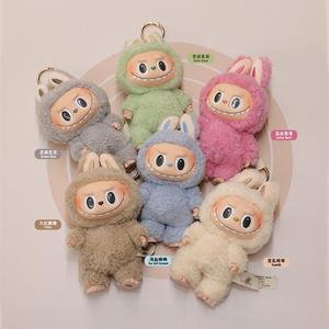High Quality Original Popmart Labubu Doll 1 2 Generation Keychain Macaron Labubu Blind Box <strong>Plush</strong> Toys the Monster Mystery Box - Product Image 1