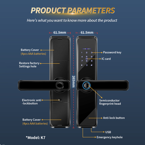 Khóa cửa thông minh không cần chìa khóa vân tay BLE Ttlock giá xuất xưởng dành cho cửa chính, tích hợp camera Wifi ẩn và chuông cửa Wifi - Product Image 4