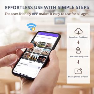 Shenzhen fabrika büyük stok Frameo 10.1 "dokunmatik ekran duvara monte Wifi bulut dijital resim çerçeveleri - Product Image 3