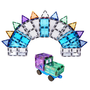 镁景48 pcs磁性建筑瓷砖3d DIY教育杆磁铁积木套装玩具 - Product Image 2
